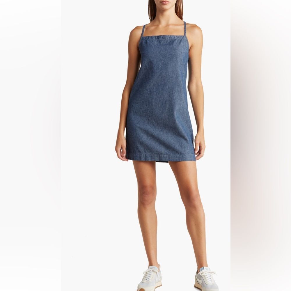 Rag & Bone Denim Tie Back Cotton Dress, NWT